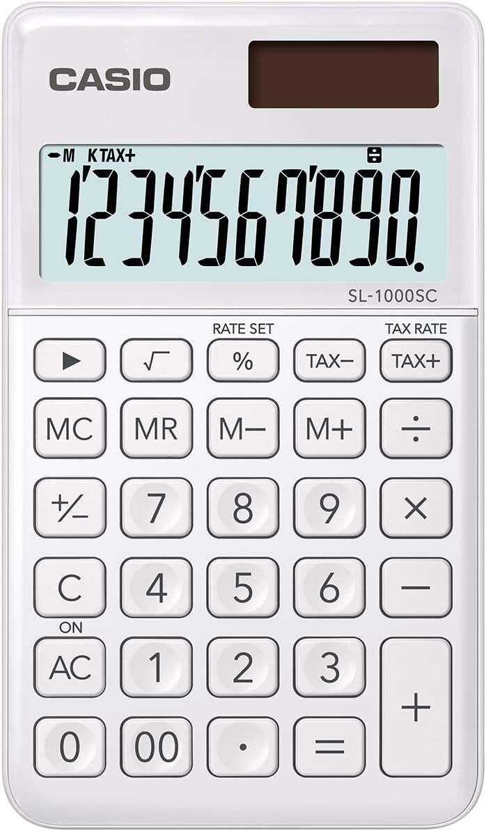 Casio SL-1000SC Handheld Calculator White