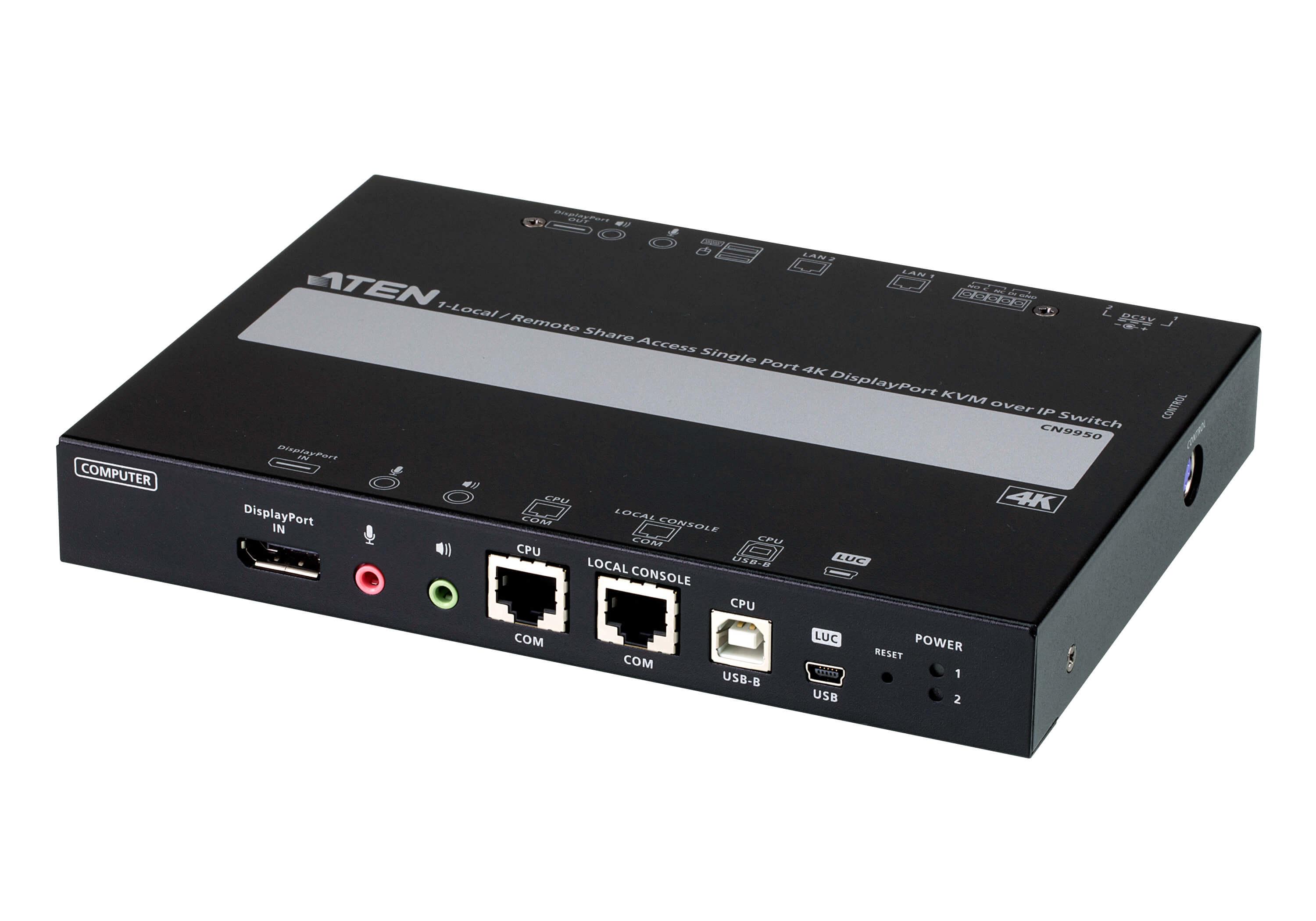 Aten Switch KVM over 4K DisplayPort a singola porta per 1 accesso condiviso locale/remoto