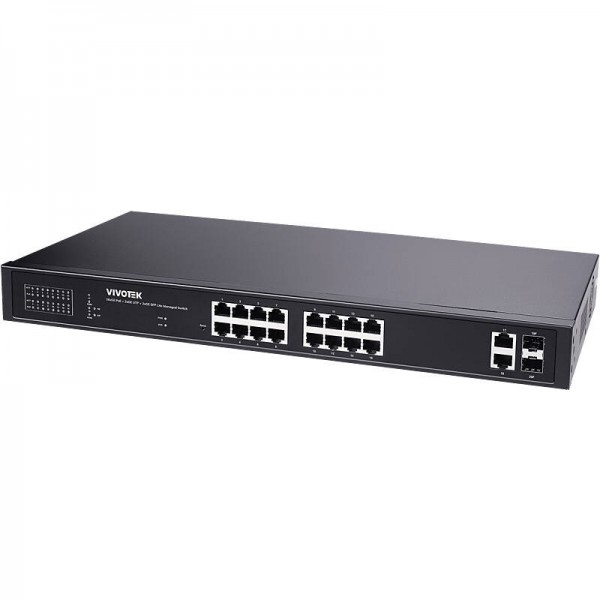 Switch PoE VIVOTEK AW-GEL-205A-260, 16xGE PoE + 2xGE UTP + 2xGE SFP