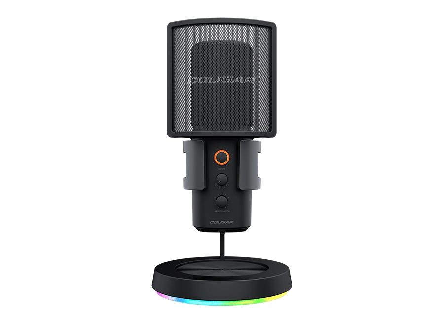 Cougar Screamer -x microfono omnidirezionale USB -C - base con illuminazione RGB - sfregamenti anti -vibrazione - Assorbimento