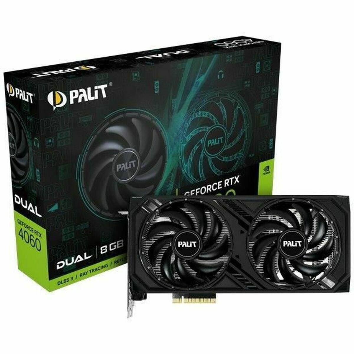 Palit NE64060019P1-1070D scheda video NVIDIA GeForce RTX 4060 8 GB GDDR6 (Palit RTX4060 DUAL PCIe4 8GB DDR6 HDMI 3 DP 2460MHz C