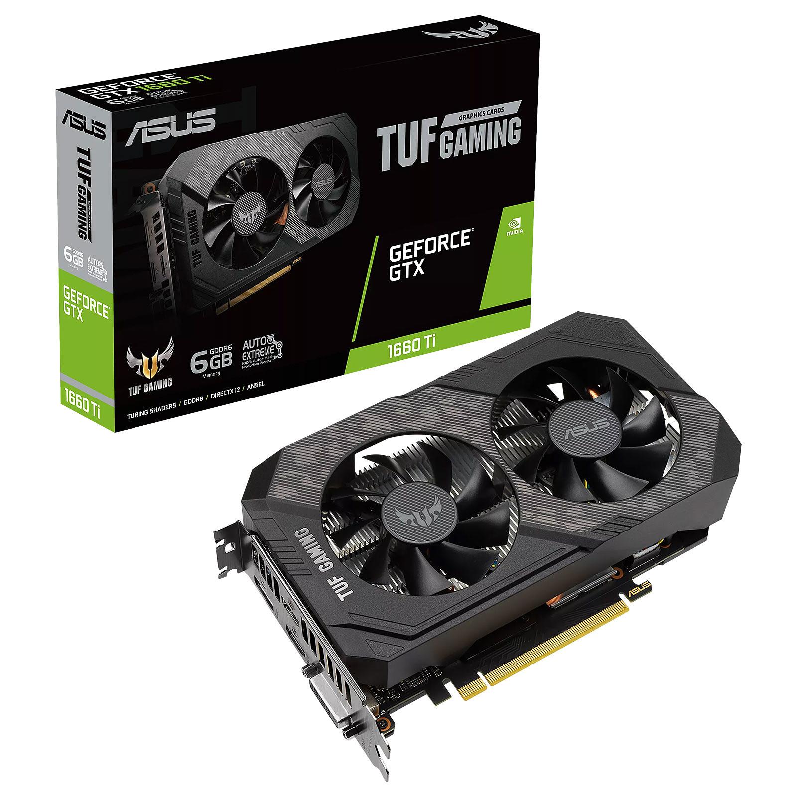 SVGA ASUS NVIDIA TUF-GTX1660TI-6G-EVO-GAMING 6GB GDDR5 192bit DVI+2*HDMI+DP PCI-E 3.0