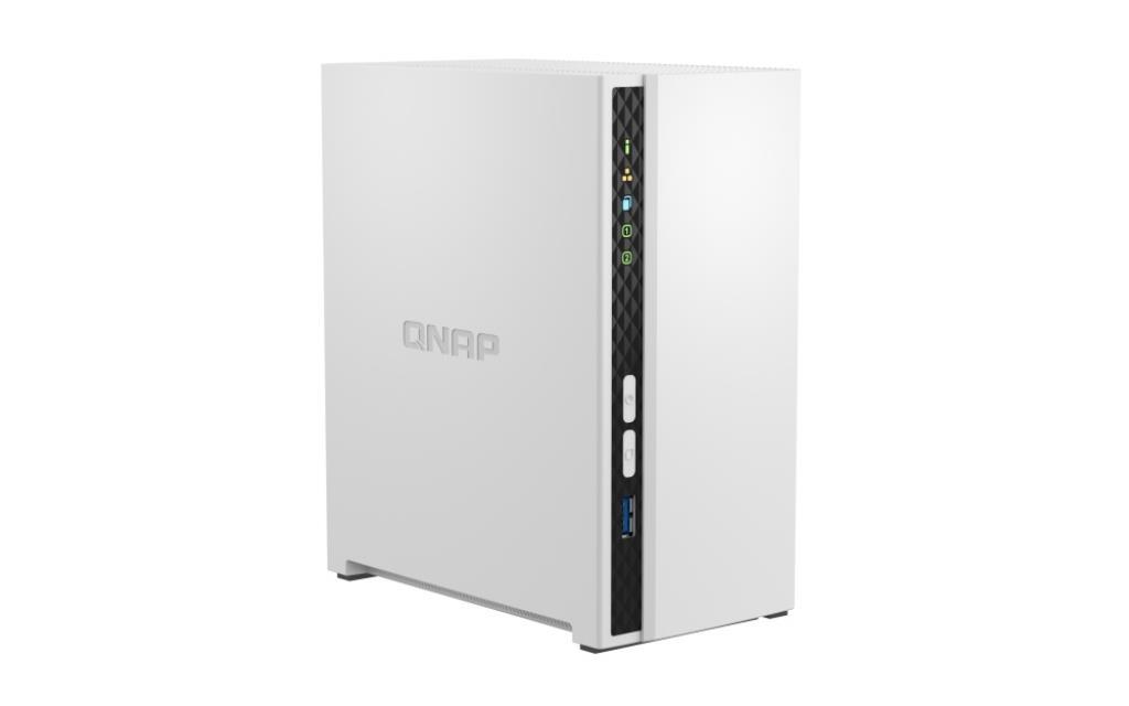 QNAP NAS TOWER 2BAY ARM 4CORE 2.0GHz 2xSATA 6GB/S 3.5"/2.5" 2GB RAM ON-BOARD 1xGBE, 1xUSB3.2 GEN1, CAPACITA MAX 18TB A BAY