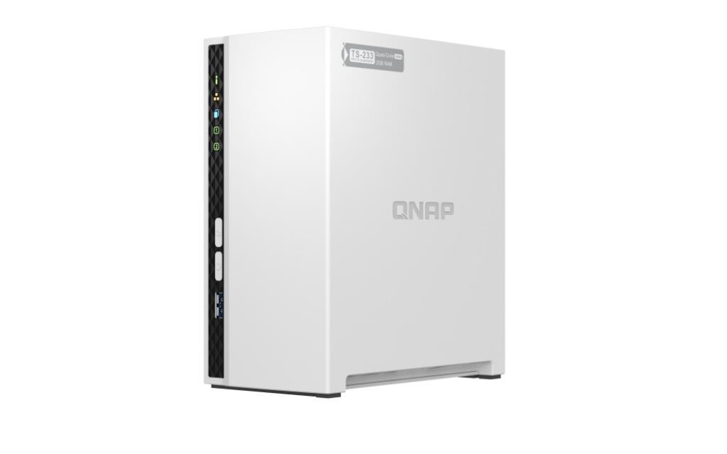 QNAP NAS TOWER 2BAY ARM 4CORE 2.0GHz 2xSATA 6GB/S 3.5"/2.5" 2GB RAM ON-BOARD 1xGBE, 1xUSB3.2 GEN1, CAPACITA MAX 18TB A BAY