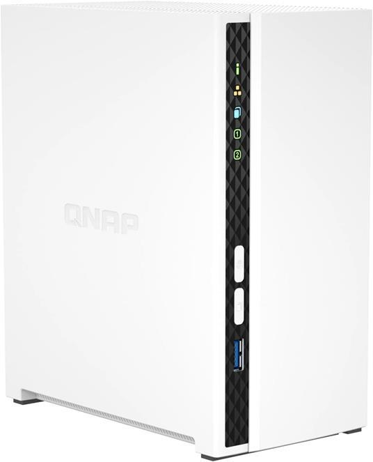 QNAP NAS TOWER 2BAY ARM 4CORE 2.0GHz 2xSATA 6GB/S 3.5"/2.5" 2GB RAM ON-BOARD 1xGBE, 1xUSB3.2 GEN1, CAPACITA MAX 18TB A BAY