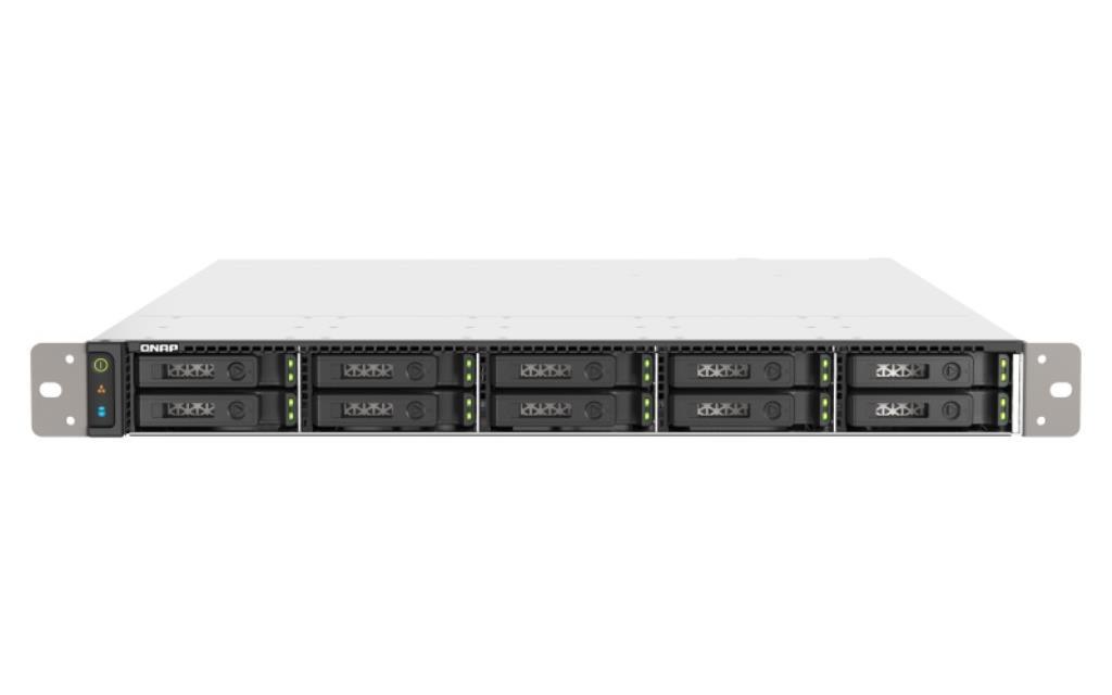 QNAP Rack TS-H1090FU-7302P-128G NAS - Box vuoto - 10 bay U.2 NVMe PCIe 2,5 pollici / SATA 6 Gbit/s - Alimentazione Ridondata