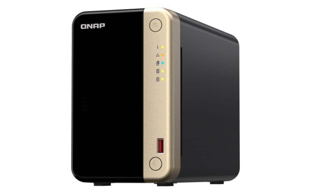 NAS TOWER QNAP TS-264-8G 2x 35"/25" 2x SSD M.2 PCIe 2x 2.5GBE 8GB RAM 2x USB3.2 1x HDMI Intel Celeron N5105/N5095 4core