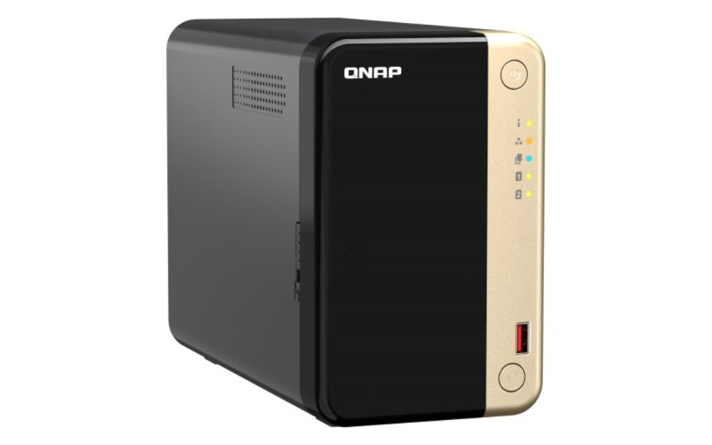 NAS TOWER QNAP TS-264-8G 2x 35"/25" 2x SSD M.2 PCIe 2x 2.5GBE 8GB RAM 2x USB3.2 1x HDMI Intel Celeron N5105/N5095 4core