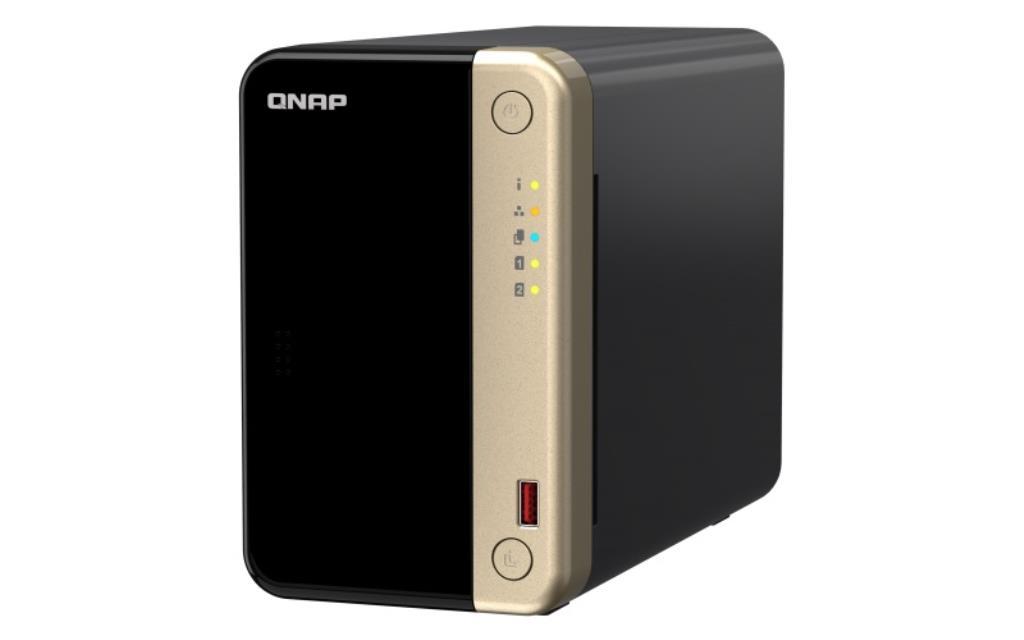 NAS TOWER QNAP TS-264-8G 2x 35"/25" 2x SSD M.2 PCIe 2x 2.5GBE 8GB RAM 2x USB3.2 1x HDMI Intel Celeron N5105/N5095 4core