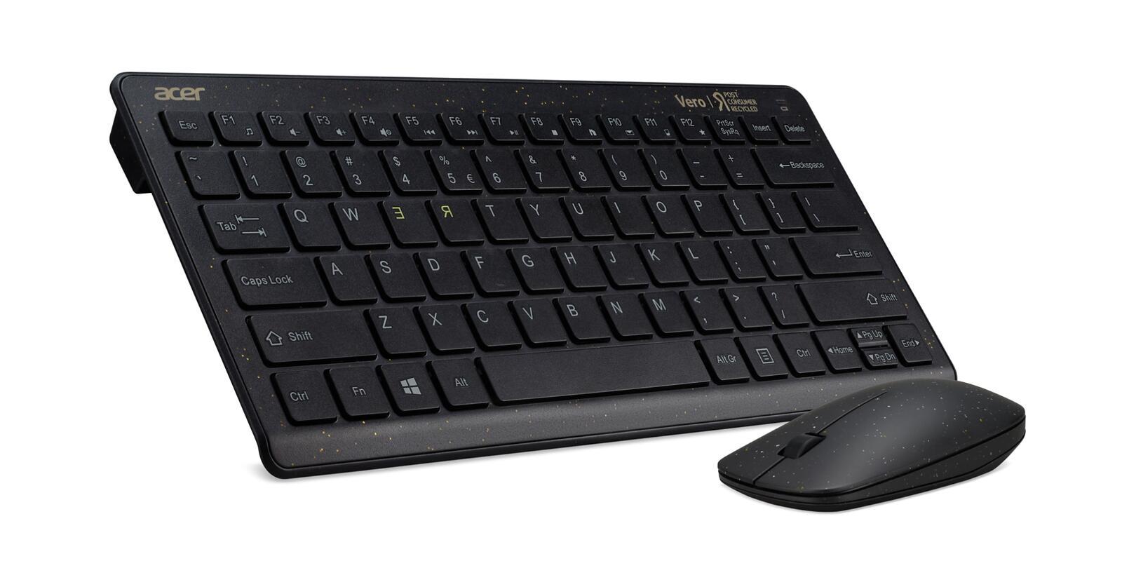 Acer Vero Combo Set AAK125 Tastiera antimicrobica e mouse macaron nero