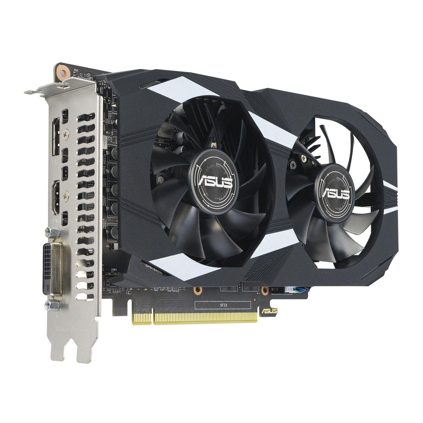 SVGA ASUS NVIDIA DUAL-GTX1650-O4GD6-P-EVO 4GB GDDR6 128bit DVI+2HDMI+DP PCI-E 3.0