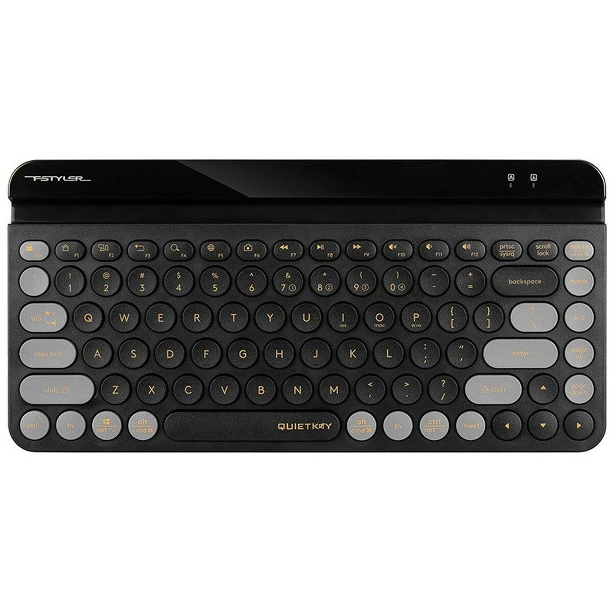 Tastiera A4 Tech A4TKLA47190 QWERTY Nero Grigio