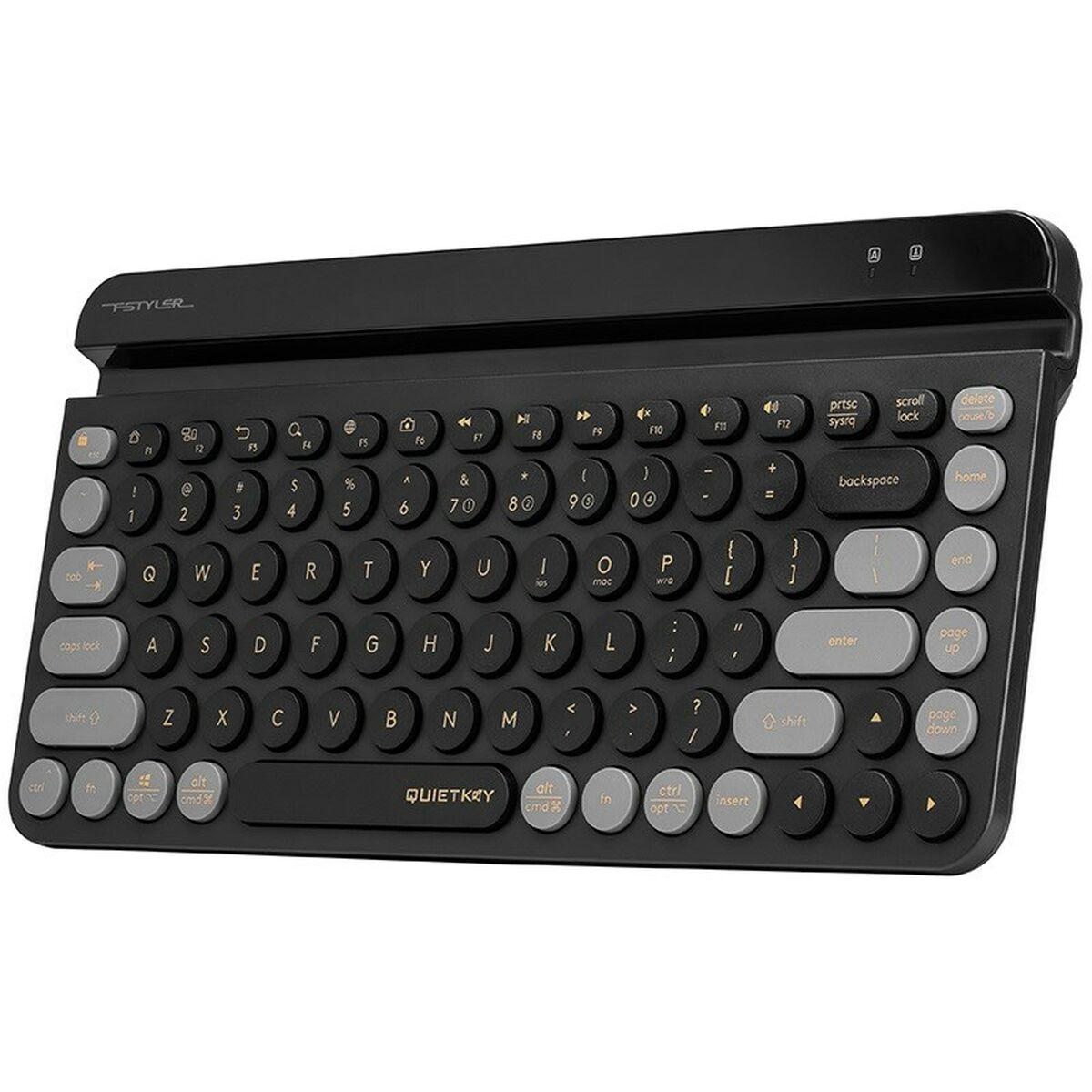 Tastiera A4 Tech A4TKLA47190 QWERTY Nero Grigio