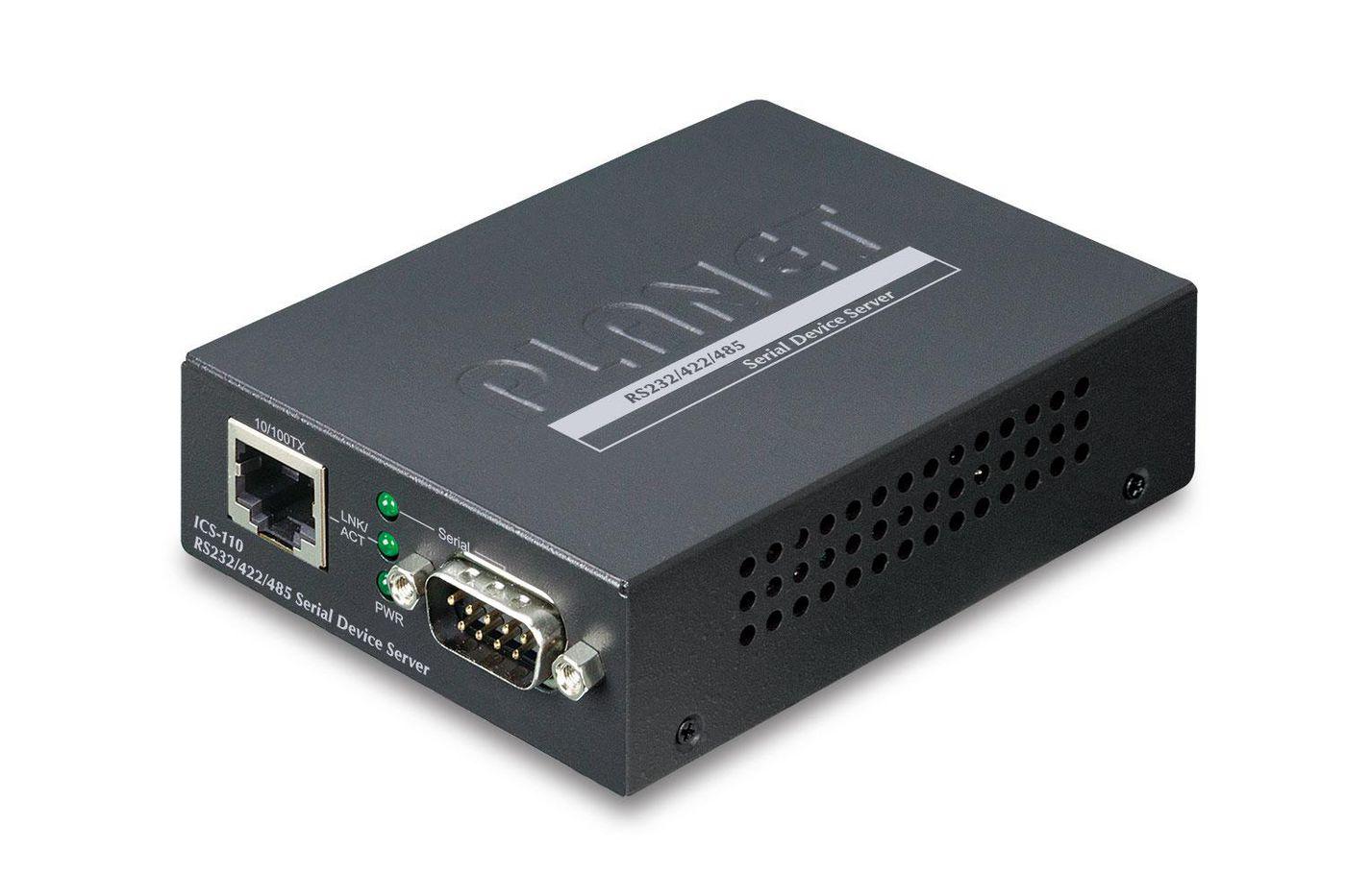 PLANET ICS-110 server seriale (RS232/RS-422/RS485 to Ethernet - RS232/RS-422/RS485 to - Ethernet 10/100Base-TX System 97 x 70 x