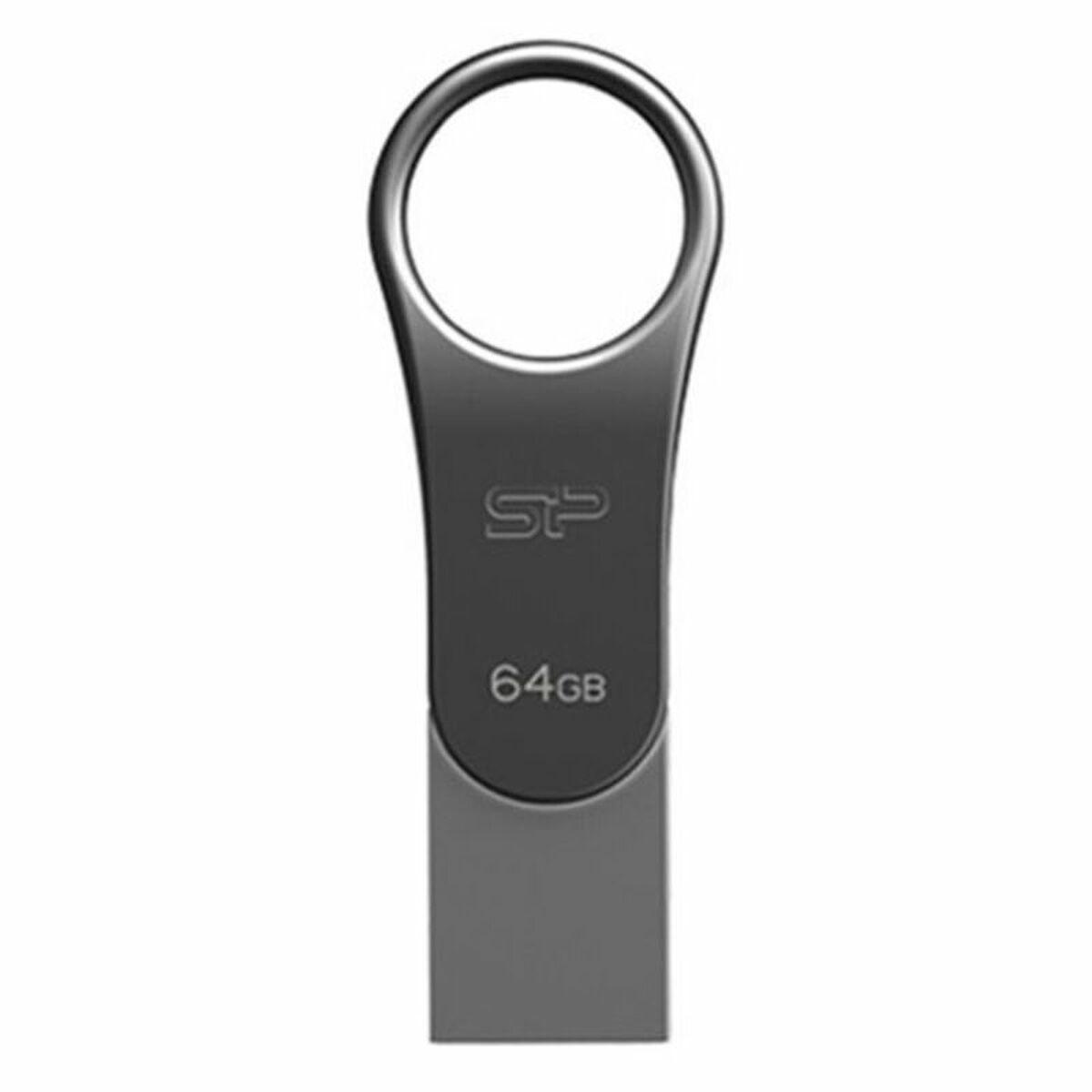 SP USB Pen C80 USB-C 3.2 64GB Doppio Metallico