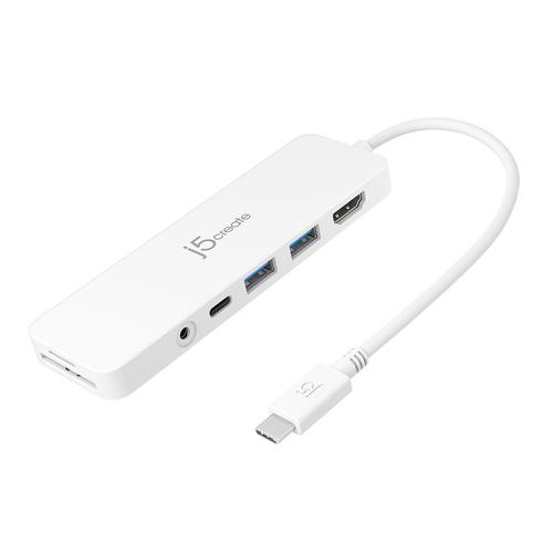 j5create JCD373-N Adattatore multiplo leggero USB-C (USB-C MULTI-PORT HUB WITH POWER - DELIVERY)