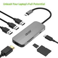 Acer HP.DSCAB.008 replicatore di porte e docking station per notebook Cablato USB 3.2 Gen 2 (3.1 Gen 2) Type-C Argento