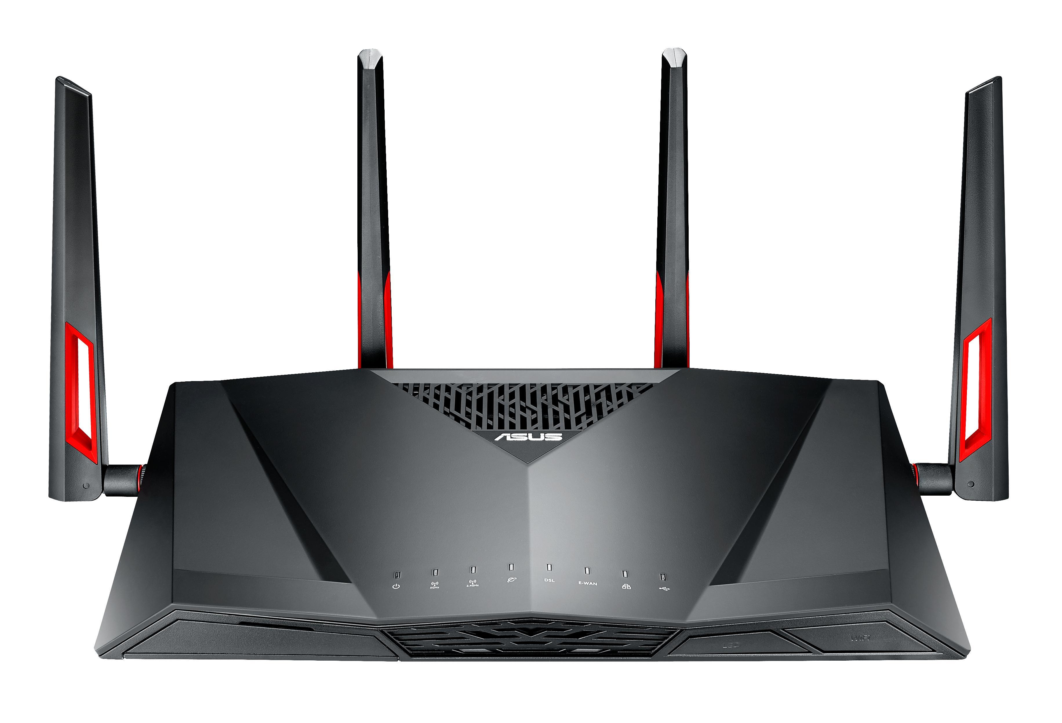 ASUS DSL-AC88U router wireless Gigabit Ethernet Dual-band (2.4 GHz/5 GHz) Nero