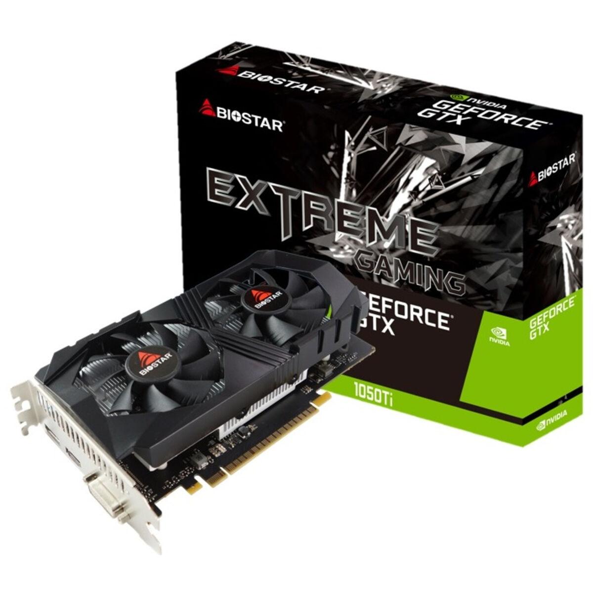 SVGA BIOSTAR NVIDIA GTX1050Ti-4GB ATX 4GB GDDR5 128Bit DUAL FAN DVI+HDMI+DP PCI-E 3.0