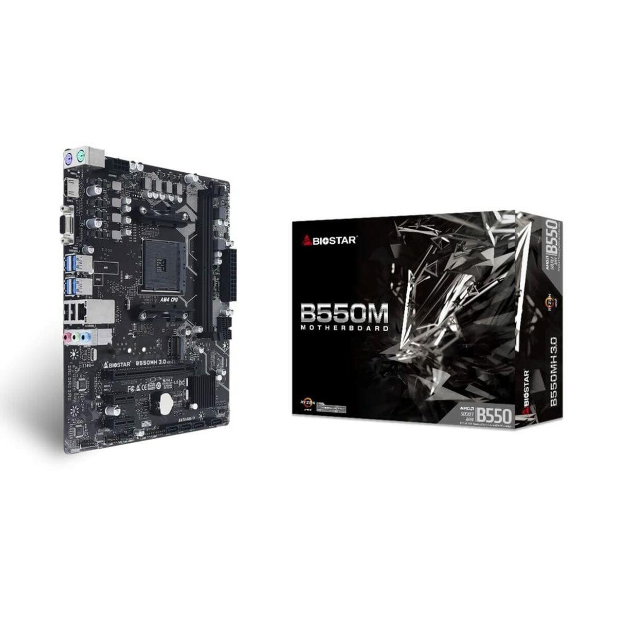 MB BIOSTAR AMD B550MH 3.0 B550 AM4 2DDR4 VGA+HDMI PCIE, 4*SATA,M.2 MATX