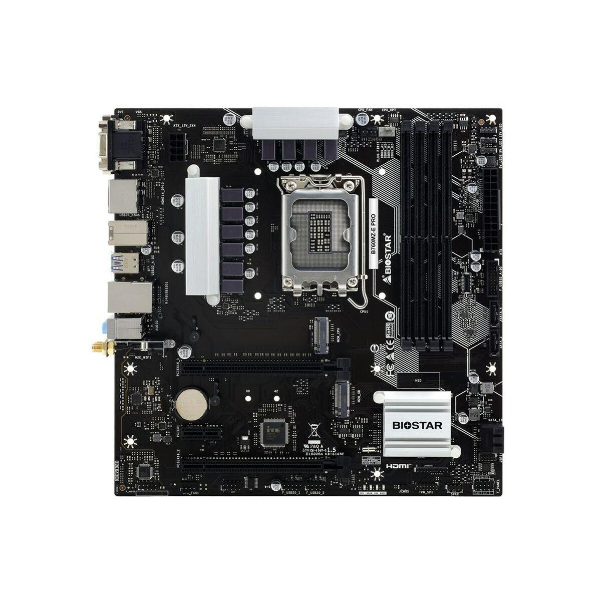 MB BIOSTAR B760MZ-E PRO LGA1700 (RAPTOR LAKE) 4DDR5 VGA+HDMI+DVI+DP PCIE , 4*SATA,M.2, mATX