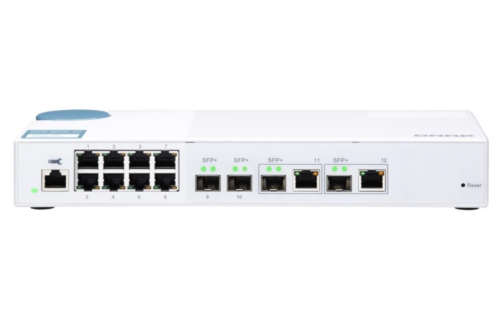 QNAP SWITCH QSW-M408-2C, managed, 8 port 1Gbps, 2 port 10G SFP+/ NBASE-T Combo, 2 port 10G SFP+