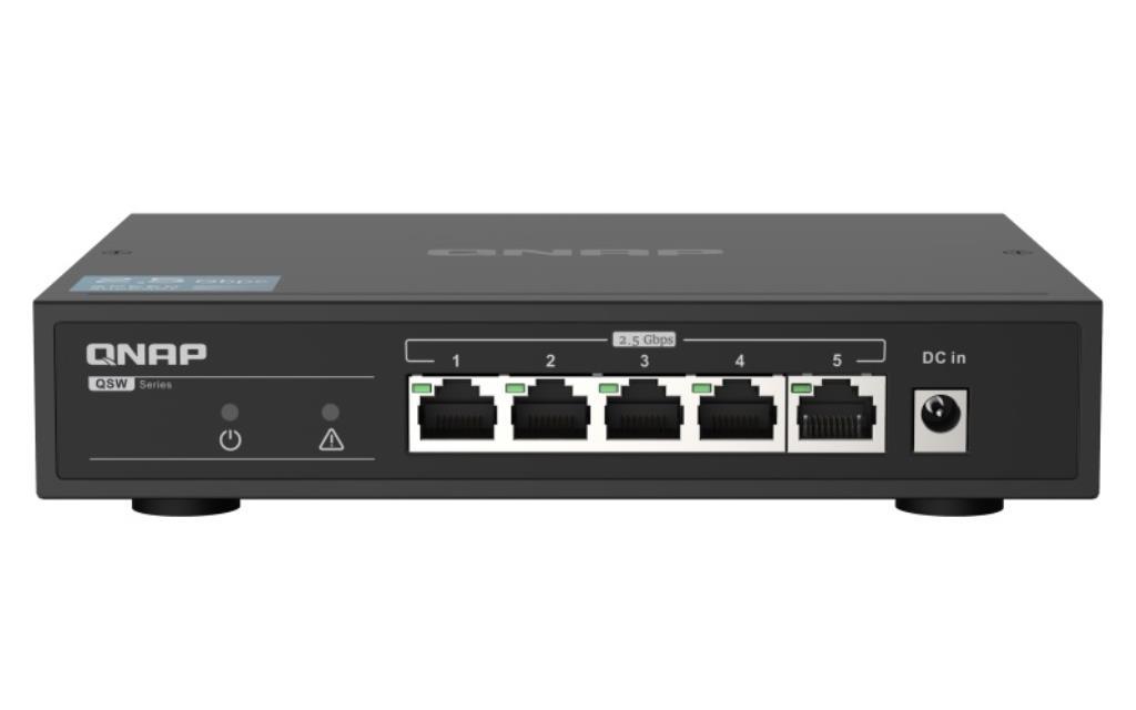 QNAP SWITCH QSW-1105-5T, unmanaged, 5 port 2.5Gbps auto negotiation (2.5G/1G/100M)