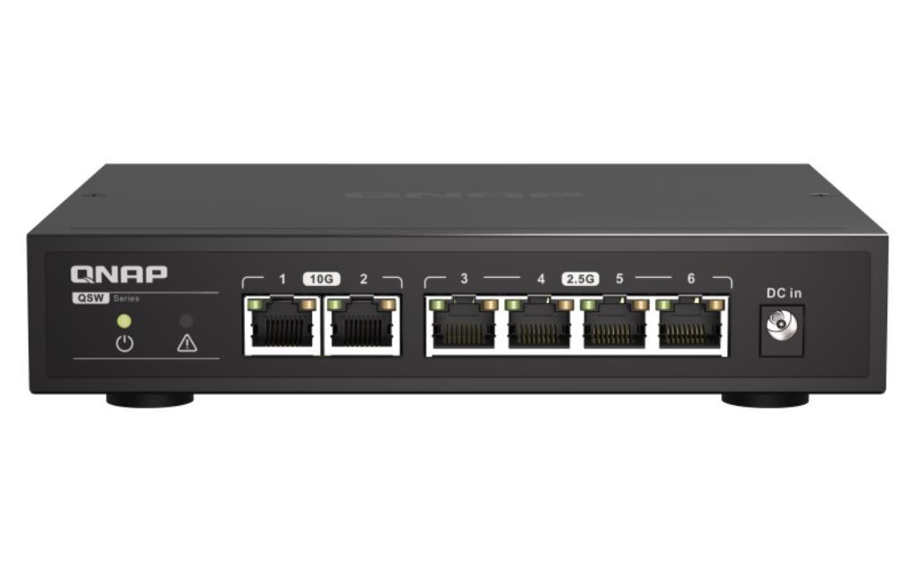 QNAP SWITCH QSW-2104-2S, 2 ports 10GbE SFP+, 5 ports 2.5GbE RJ45, unmanaged switch