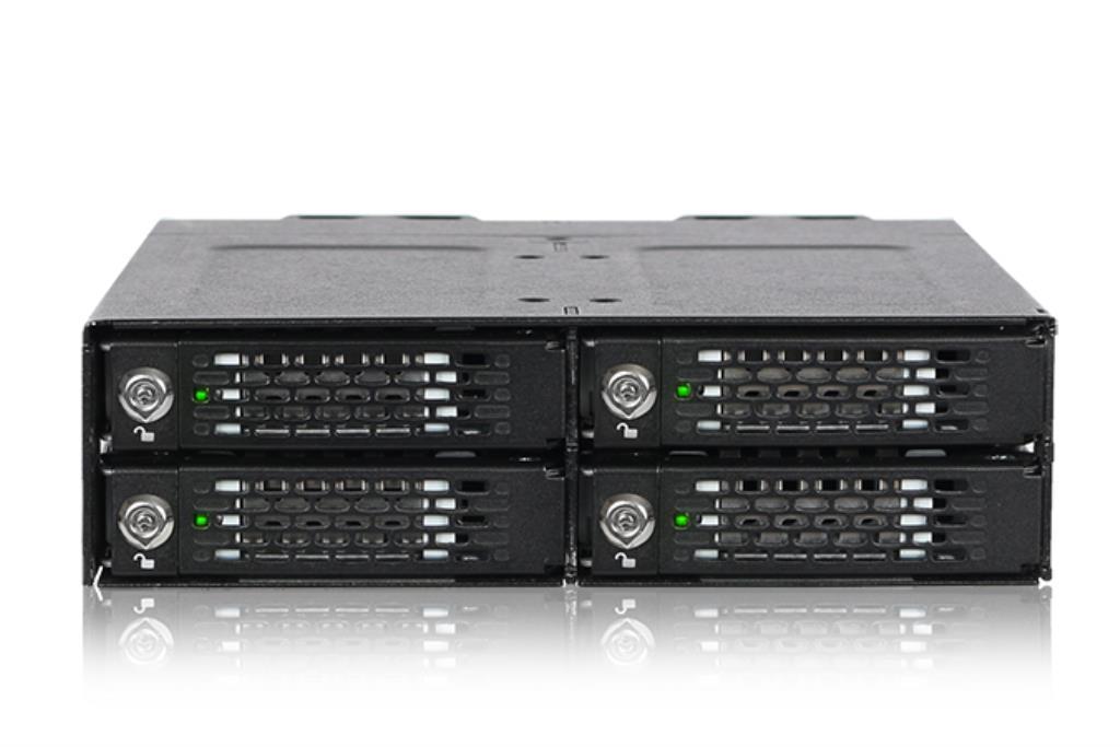 Rack completamente rimovibile in metallo 4 bays SSD NVMe M.2 per bay dI HDD 5.25"