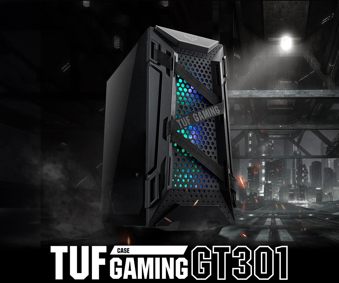 ASUS CASE GAMING GT301 TUF GAMING ATX MID TOWER 7 SLOT ESPANSIONE 3X120MM FRONT 1X120MM REAR BL