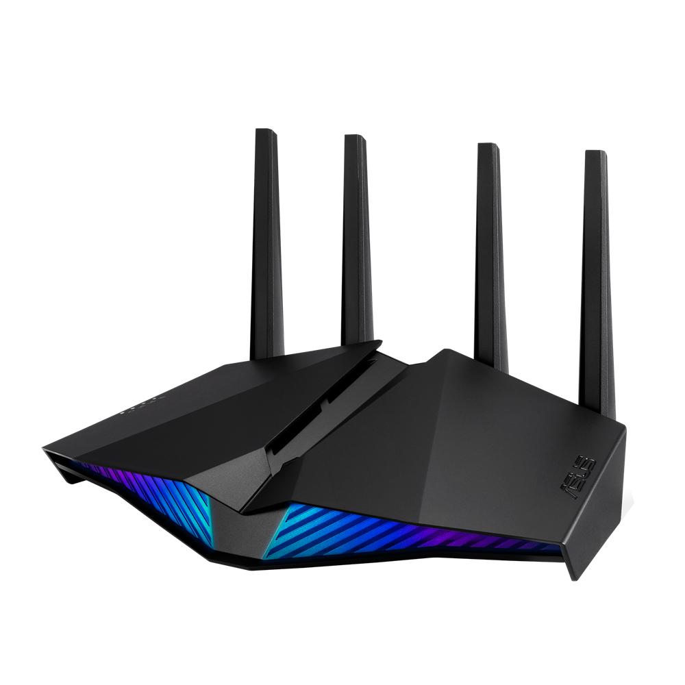 Asus [RT-AX82U] AX5400 [574+4804Mbps] Wireless Dual Band RGB Wi-Fi 6 Router, Mobile Game Mode, 802.11ax, AiMesh, Lifetime Free