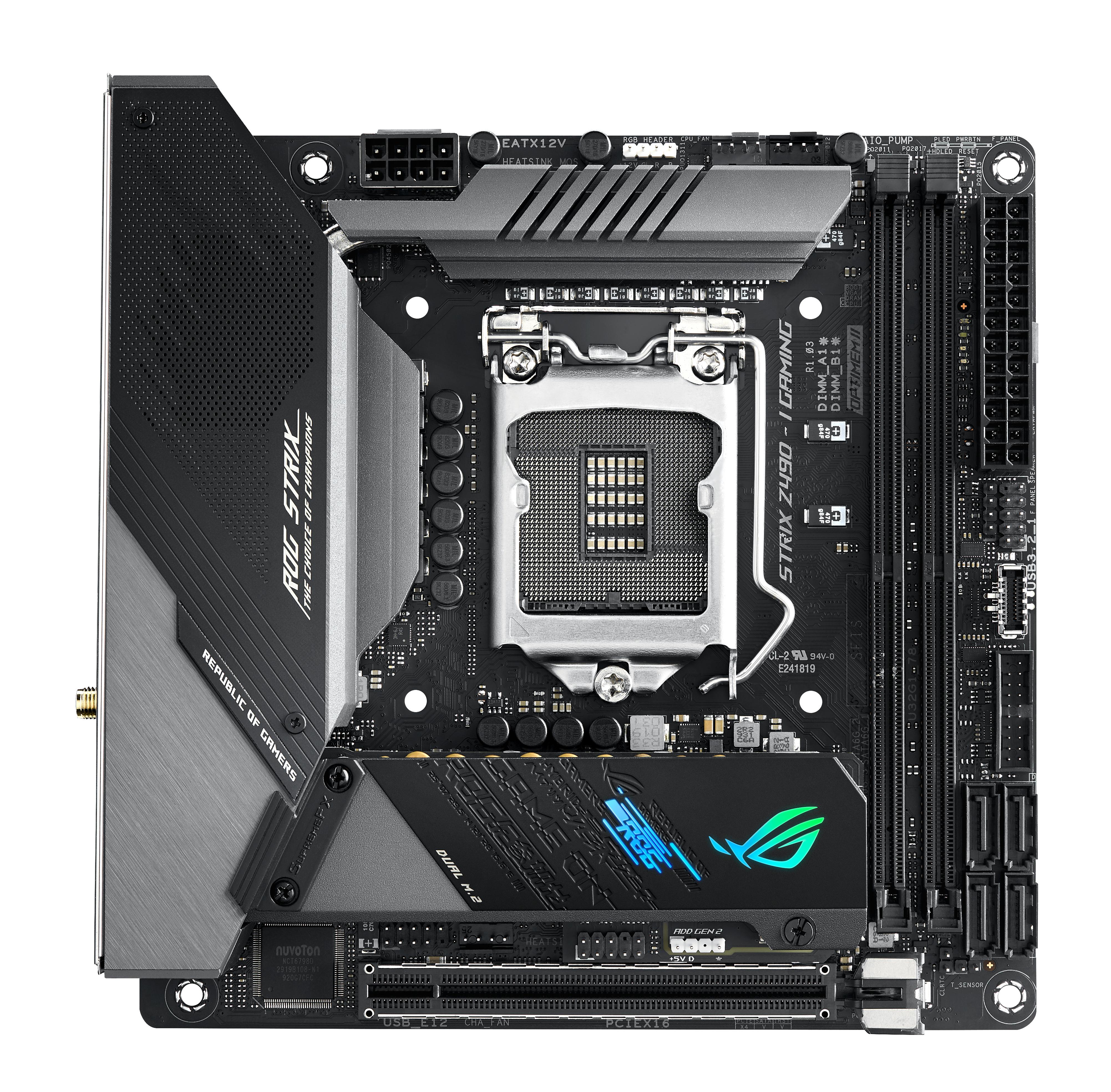 ASUS ROG STRIX Z490-I GAMING Mini ITX LGA1200 Intel Z490