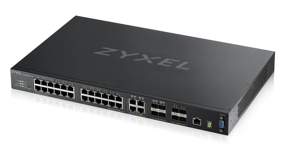 SWITCH ZYXEL XGS4600-32-ZZ0102F MANAGED L3 24P Gigabit4P Gigabit Dual4P 10G SFP Stack Fisico 10GbE rack