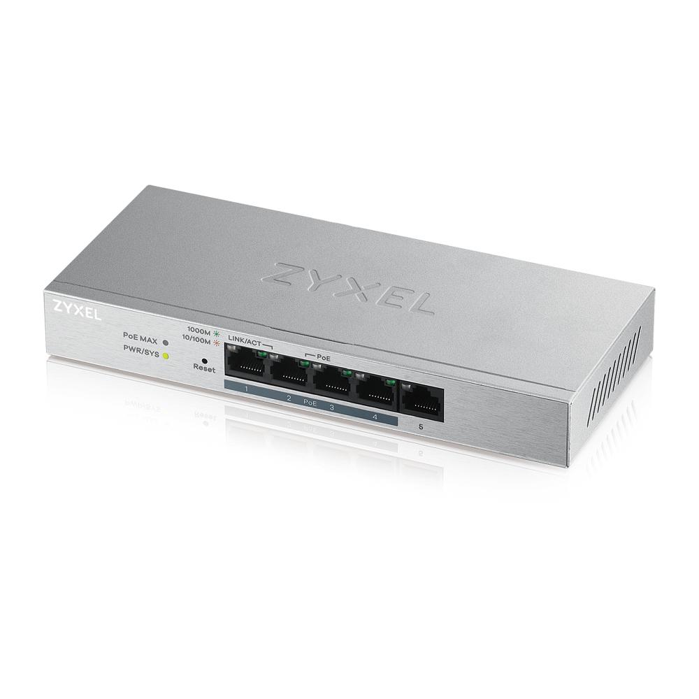 Zyxel GS1200-5HP v2 Gestito Gigabit Ethernet [10/100/1000] Supporto Power over Ethernet [PoE] Grigio (Zyxel GS1200-5HP 5 Port G