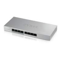 SWITCH ZYXEL GS1200-8HP SMART MANAGED 8P Gigabit(4P PoE fino a 60W)Easy Management xVLANQoS design senza ventole Desktop