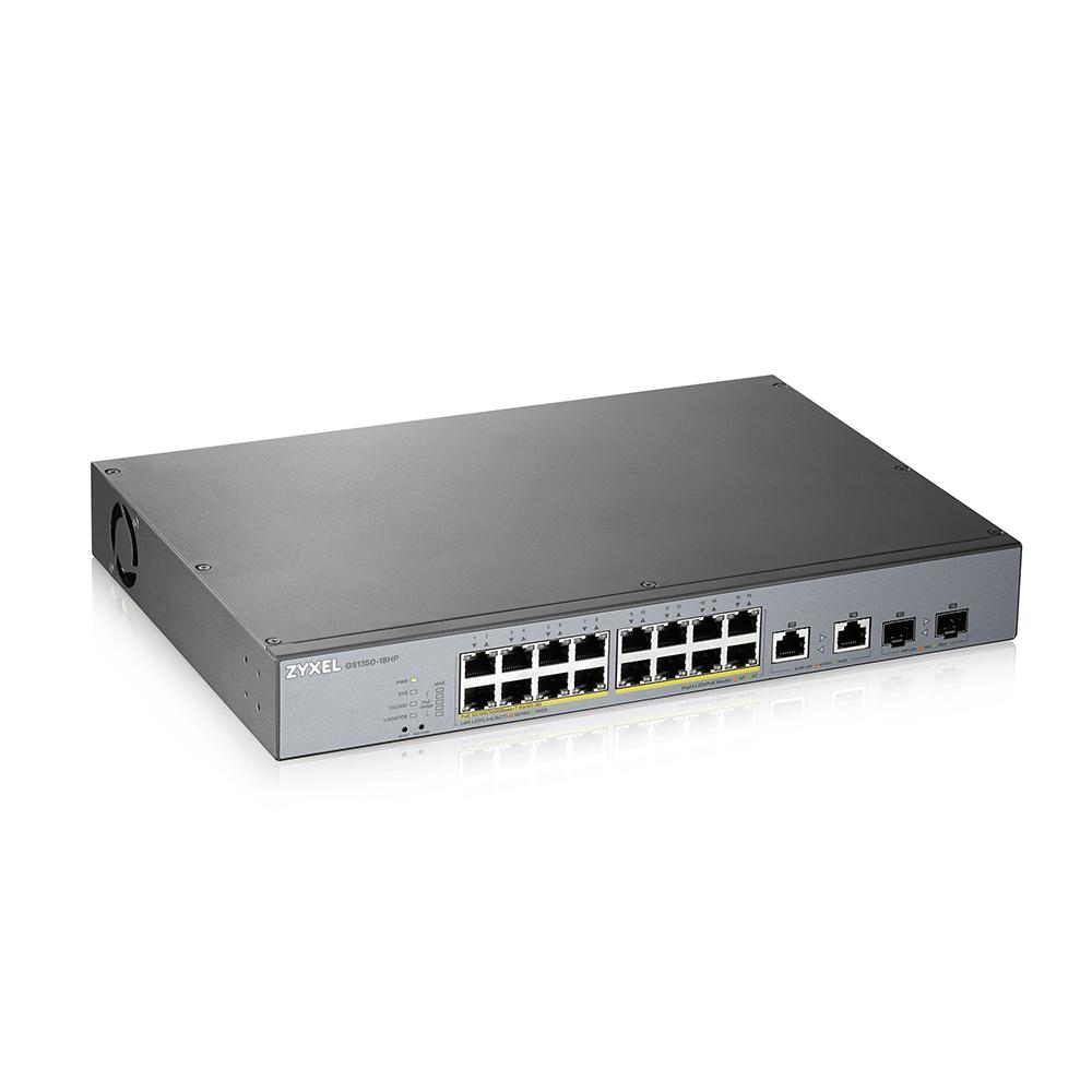 Zyxel GS1350-18HP Gestito L2 Gigabit Ethernet [10/100/1000] Supporto Power over Ethernet [PoE] Grigio (Zyxel GS1350-18HP - Swit