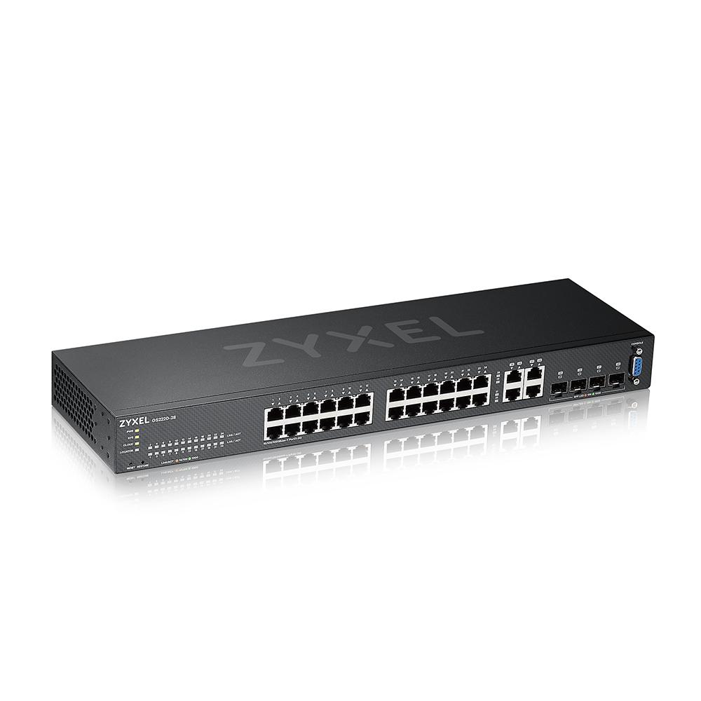 SWITCH ZYXEL GS2220-28-EU0101F 24P Gigabit 4P (RJ-45/SFP) IPv6 VLAN Desktop/Rack Managed Layer 3 Lite - Fanless