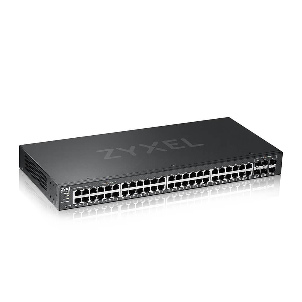 SWITCH ZYXEL GS2220-50 44P Gigabit 4P Dual Personality GBe 2P SFP IPv6 VLAN Desktop/Rack Managed Layer 3 Lite