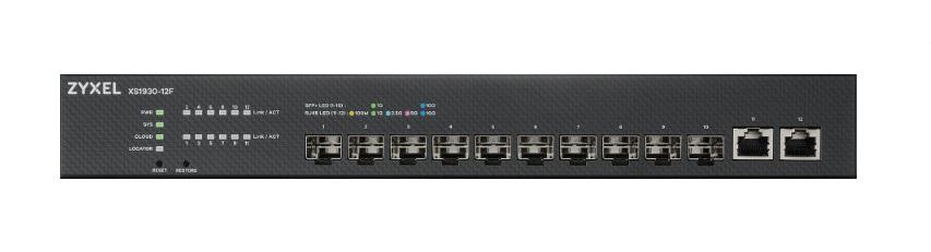 SWITCH ZYXEL XS1930-12F 8P 10GbE SFP 2P MultiGigabit IPv6 VLAN QoS IGMP Static Routing Rack ...