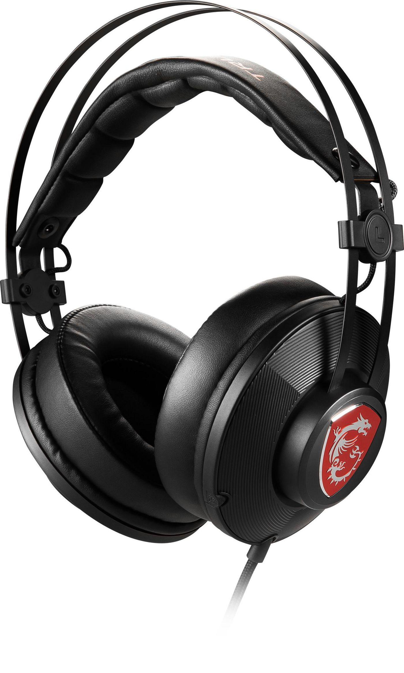 MSI DS502 GAMING HEADSET cuffia e auricolare Cablato A Padiglione Giocare Nero, Rosso (H991 - Headset - full size - Warranty: 1