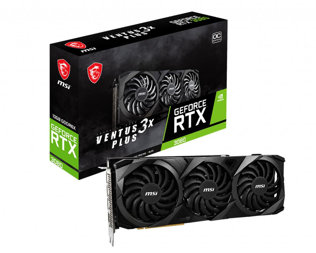 MSI VENTUS GeForce RTX 3080 3X Plus 10G OC LHR NVIDIA 10 GB GDDR6X