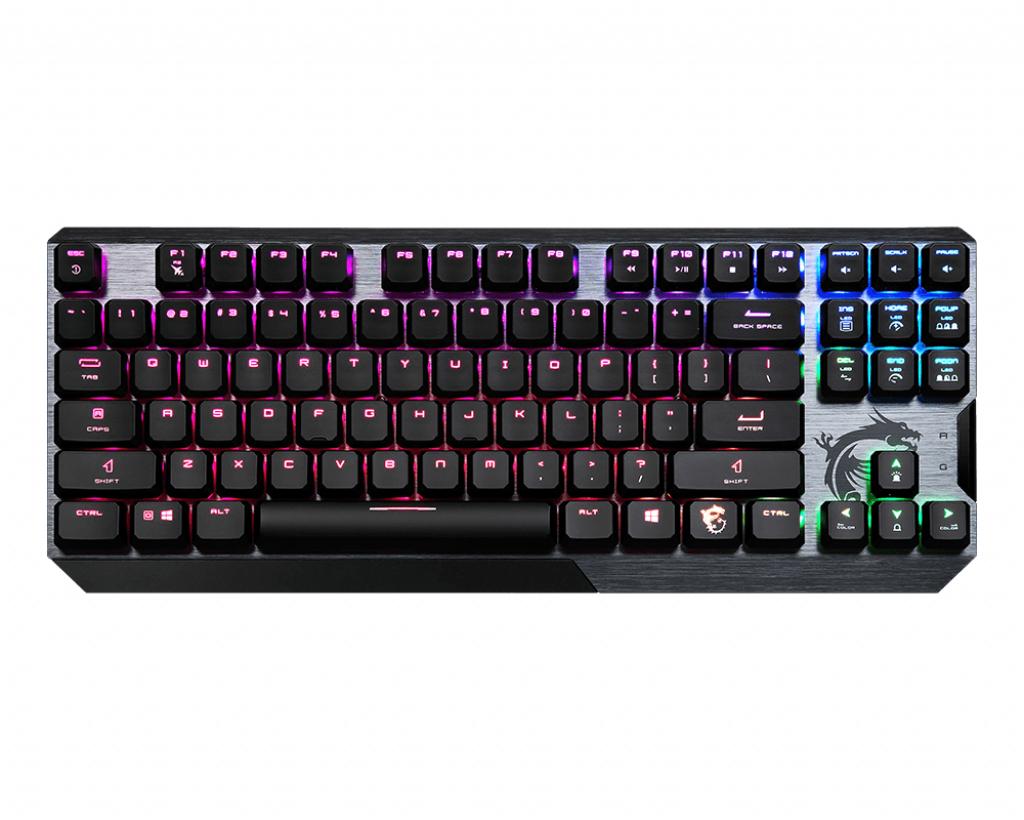 MSI Vigor GK50 Low Profile TKL tastiera Giocare USB AZERTY Francese Nero