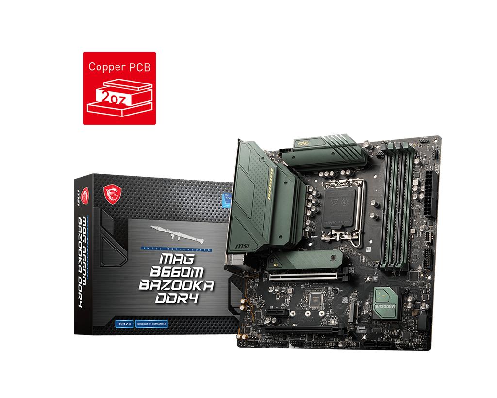 MSI MAG B660M BAZOOKA DDR4 scheda madre Intel B660 LGA 1700 micro ATX