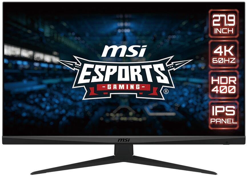 Monitor di gioco MSI G281UVDE 71CM (28 pollici) (UHD, IPS, 4MS, HDMI, DisplayPort, HDR 400, Freesync)