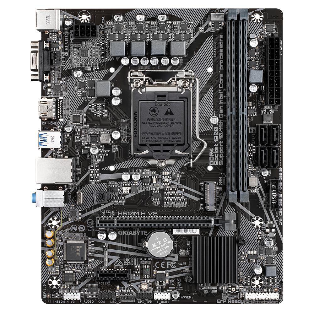 GIGABYTE H510M H V2 scheda madre Intel H510 Express LGA 1200 [Socket H5] micro ATX (Gigabyte H510M H V2 Ultra Durable Intel 120