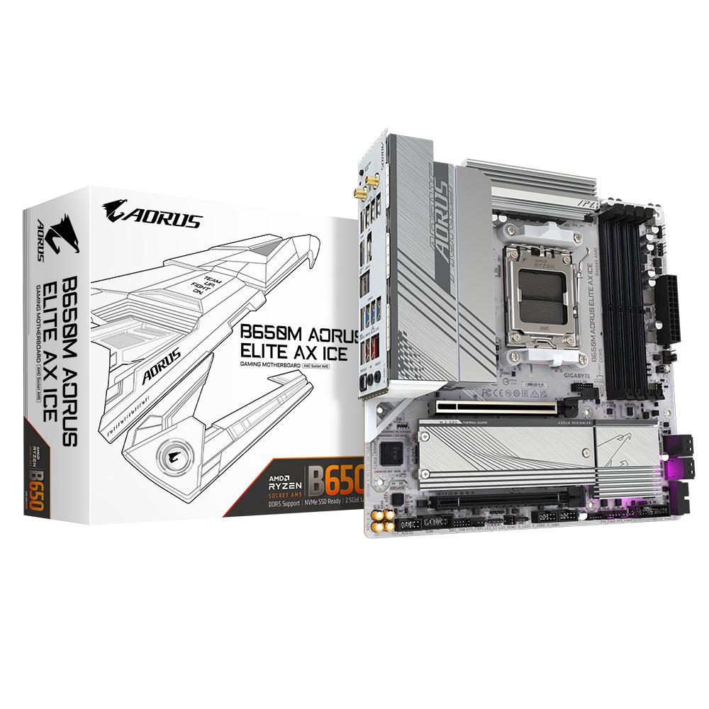 GIGABYTE B650M AORUS ELITE AX ICE scheda madre AMD B650 Socket AM5 micro ATX (Gigabyte B650M A ELITE AX ICE - bundko)