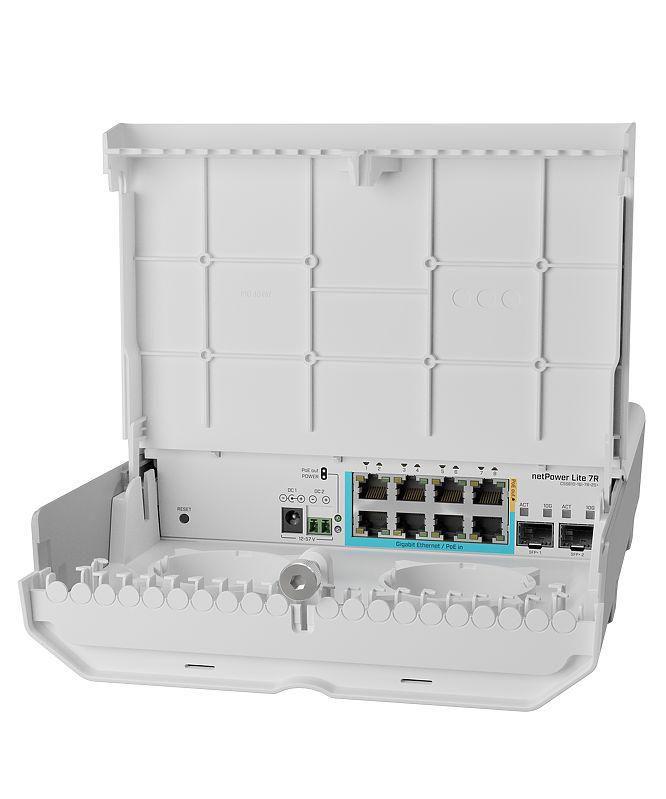 MikroTik CSS610-1GI-7R-2S+OUT | Switch | netPower, 8x RJ45 1000Mb/s PoE, 2x SFP+