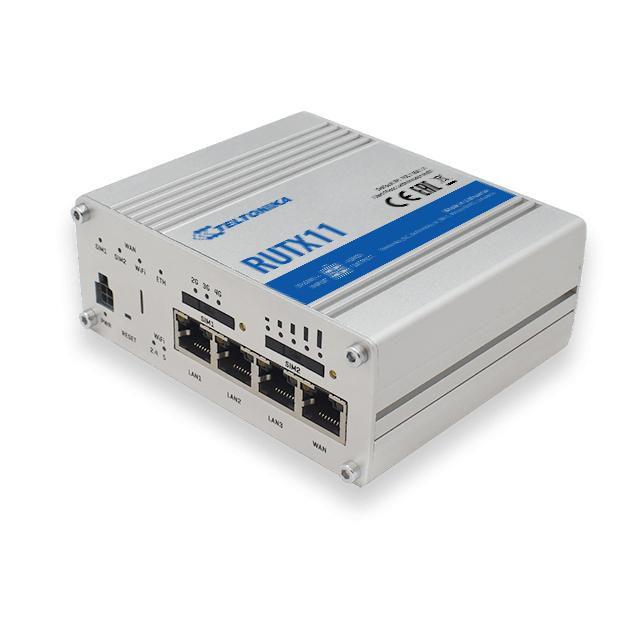 TELTONIKA RUTX11 INDUSTRIAL LTE CAT 6 ROUTER, DUAL SIM, 4X GE, WAVE-2 802.11 AC UP TO 867MBPS