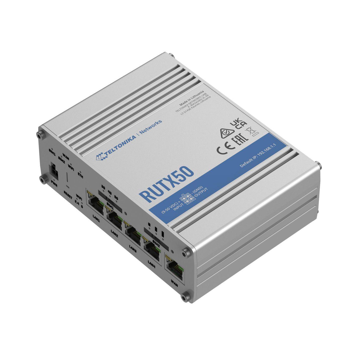 RUTX50 INDUSTRIAL 5G ROUTER - EU PSU - Warranty 24M