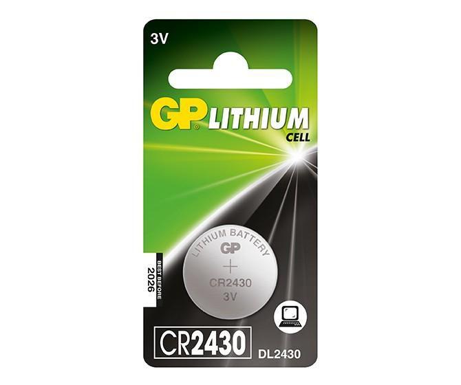 LITHIUM BUTTON CELL CR2430 - Blister with 1 battery. 3V - For products like car remotes, computers and watches. - Warranty: 12M